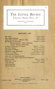 Cover of The Little Review, January 1915 (Vol. 1, No. 10)