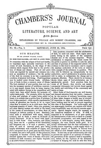 Cover of Chambers's Journal of Popular Literature, Science, and Art, Fifth Series, No. 26, Vol. I, June 28, 1884