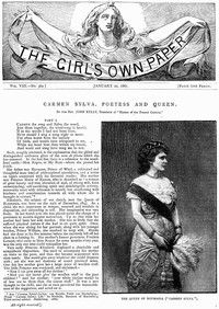 Cover of The Girl's Own Paper, Vol. VIII, No. 369, January 22, 1887