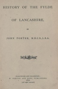 Cover of History of the Fylde of Lancashire