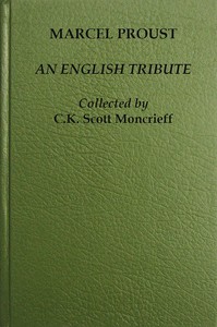 Cover of Marcel Proust, an English Tribute