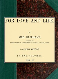 Cover of For love and life; vol. 2 of 2