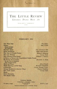 Cover of The Little Review, February 1915 (Vol. 1, No. 11)
