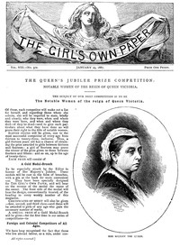Cover of The Girl's Own Paper, Vol. VIII, No. 370, January 29, 1887