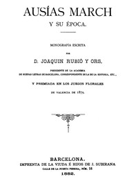 Cover of Ausías March y su época