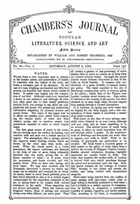 Cover of Chambers's Journal of Popular Literature, Science, and Art, Fifth Series, No. 32, Vol. I, August 9, 1884