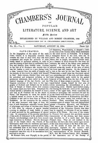 Cover of Chambers's Journal of Popular Literature, Science, and Art, Fifth Series, No. 33, Vol. I, August 16, 1884