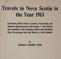 Travels in Nova Scotia in the Year 1913