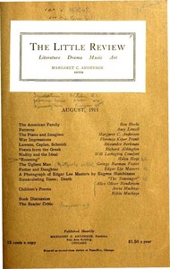 Cover of The Little Review, August 1915 (Vol. 2, No. 5)