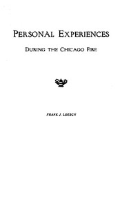 Cover of Personal Experiences During the Chicago Fire, 1871