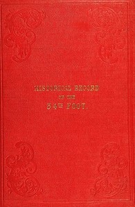 Cover of Historical Record of the Thirty-fourth, or the Cumberland Regiment of Foot