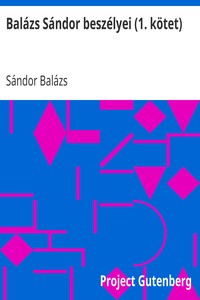 Cover of Balázs Sándor beszélyei (1. kötet)