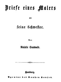 Cover of Briefe eines Malers an seine Schwester