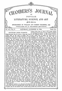 Cover of Chambers's Journal of Popular Literature, Science, and Art, Fifth Series, No. 46, Vol. I, November 15, 1884