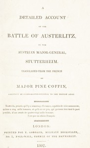 Cover of A Detailed Account of the Battle of Austerlitz