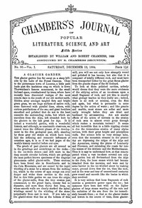 Cover of Chambers's Journal of Popular Literature, Science, and Art, Fifth Series, No. 50, Vol. I, December 13, 1884