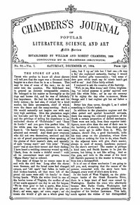Cover of Chambers's Journal of Popular Literature, Science, and Art, Fifth Series, No. 52, Vol. I, December 27, 1884