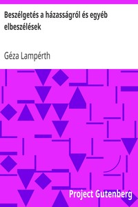 Cover of Beszélgetés a házasságról és egyéb elbeszélések