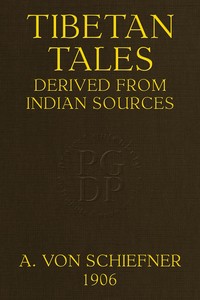 Cover of Tibetan Tales, Derived from Indian Sources