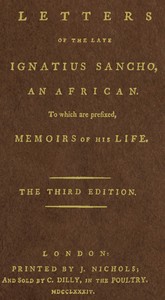 Cover of Letters of the Late Ignatius Sancho, an African