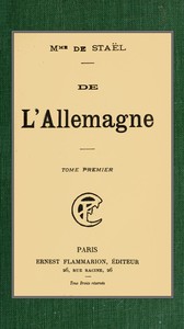 Cover of De l'Allemagne; t.1