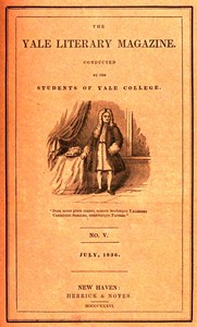 Cover of The Yale Literary Magazine (Vol. I, No. 5, July 1836)