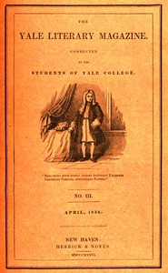 Cover of The Yale Literary Magazine (Vol. I, No. 3, April 1836)