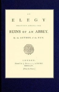 Cover of An elegy written among the ruins of an abbey