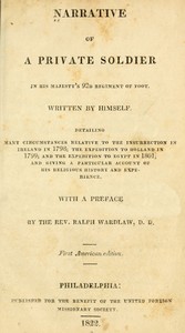 Cover of Narrative of a Private Soldier in His Majesty's 92d Regiment of Foot