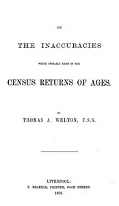 Cover of On the inaccuracies which probably exist in the census returns of ages