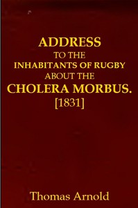Cover of Address to the Inhabitants of Rugby about the Cholera Morbus