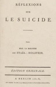 Réflexions sur le suicide