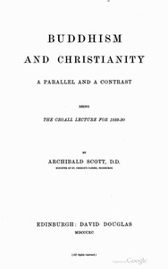 Cover of Buddhism and Christianity: A Parallel and a Contrast