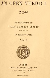 Cover of An open verdict