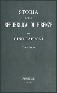 Cover of Storia della Repubblica di Firenze v. 3/3