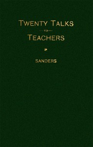 Cover of Twenty Talks to Teachers