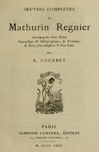 Cover of Œuvres complètes de Mathurin Regnier