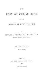 Cover of The Reign of William Rufus and the Accession of Henry the First, Volume 2 (of 2)
