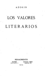 Cover of Los valores literarios
