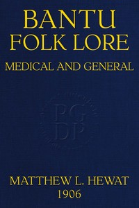 Cover of Bantu Folk Lore (Medical and General)