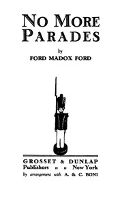 Cover of No More Parades: A novel