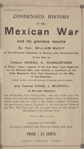 Cover of Condensed History of the Mexican War and Its Glorious Results