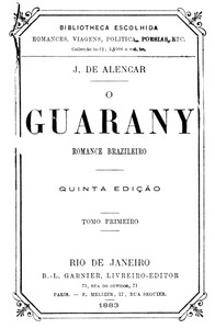 Cover of O Guarany: romance brazileiro, Vol. 1 (of 2)