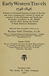 Cover of Farnham's Travels in the Great Western Prairies, etc., part 2, October 21-December 4, 1839