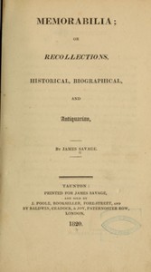 Cover of Memorabilia; Or Recollections, Historical, Biographical, and Antiquarian