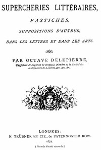 Cover of Supercheries littéraires
