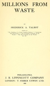 Cover of Millions from Waste