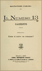 Cover of Il Numero 13: Racconto