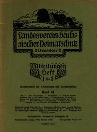 Cover of Landesverein Sächsischer Heimatschutz — Mitteilungen Band XI, Heft 1-3