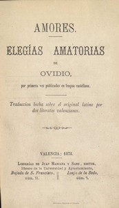 Amores: elegías amatorias